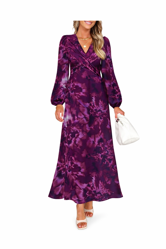 Cocktail Party Dress, Dark Purple, Large