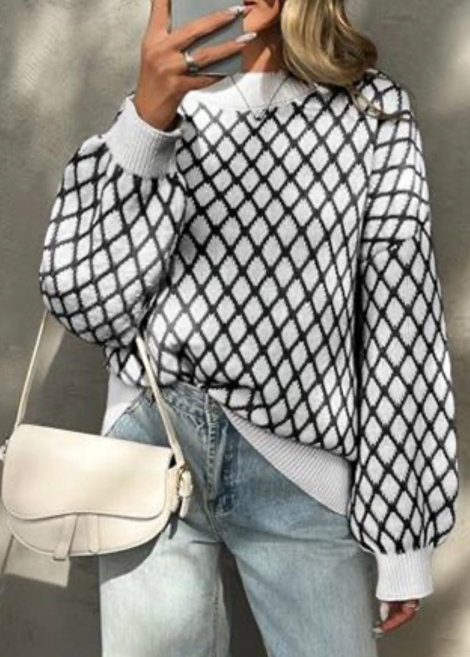 Checkered Argyle Sweater
