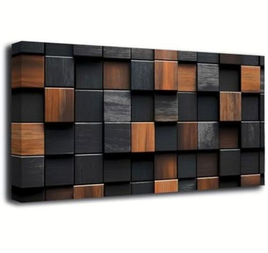 Brown and Black Canvas Wall Art
