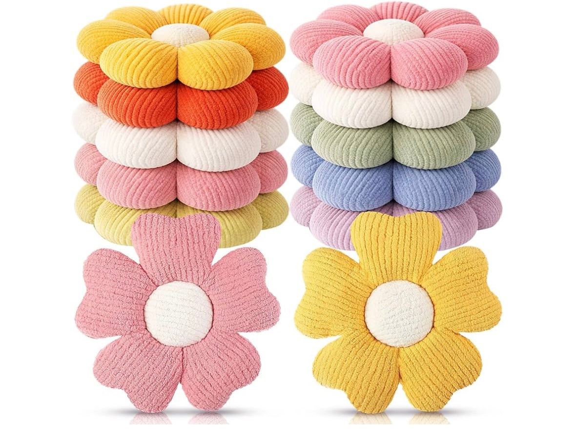 Plush Throw Pillow, Flower