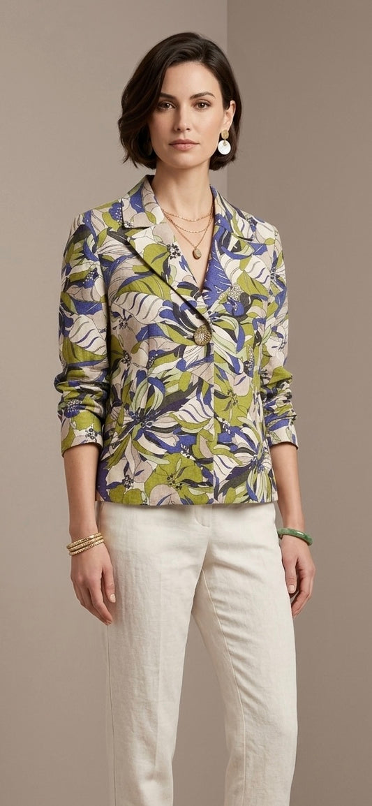RQT Womens Linen Blend Blazer