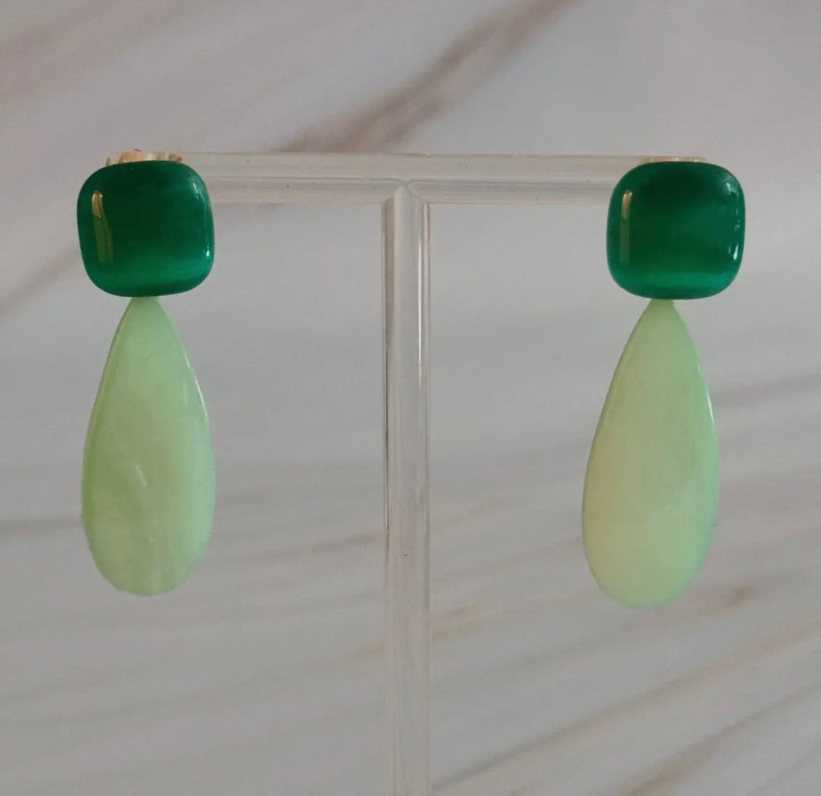 Pastel Breeze Double Stone Earrings