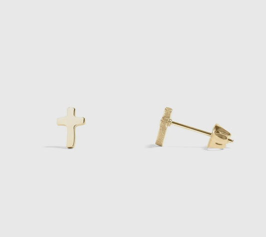 18K Gold Pvd Stainless Steel Stud Earrings