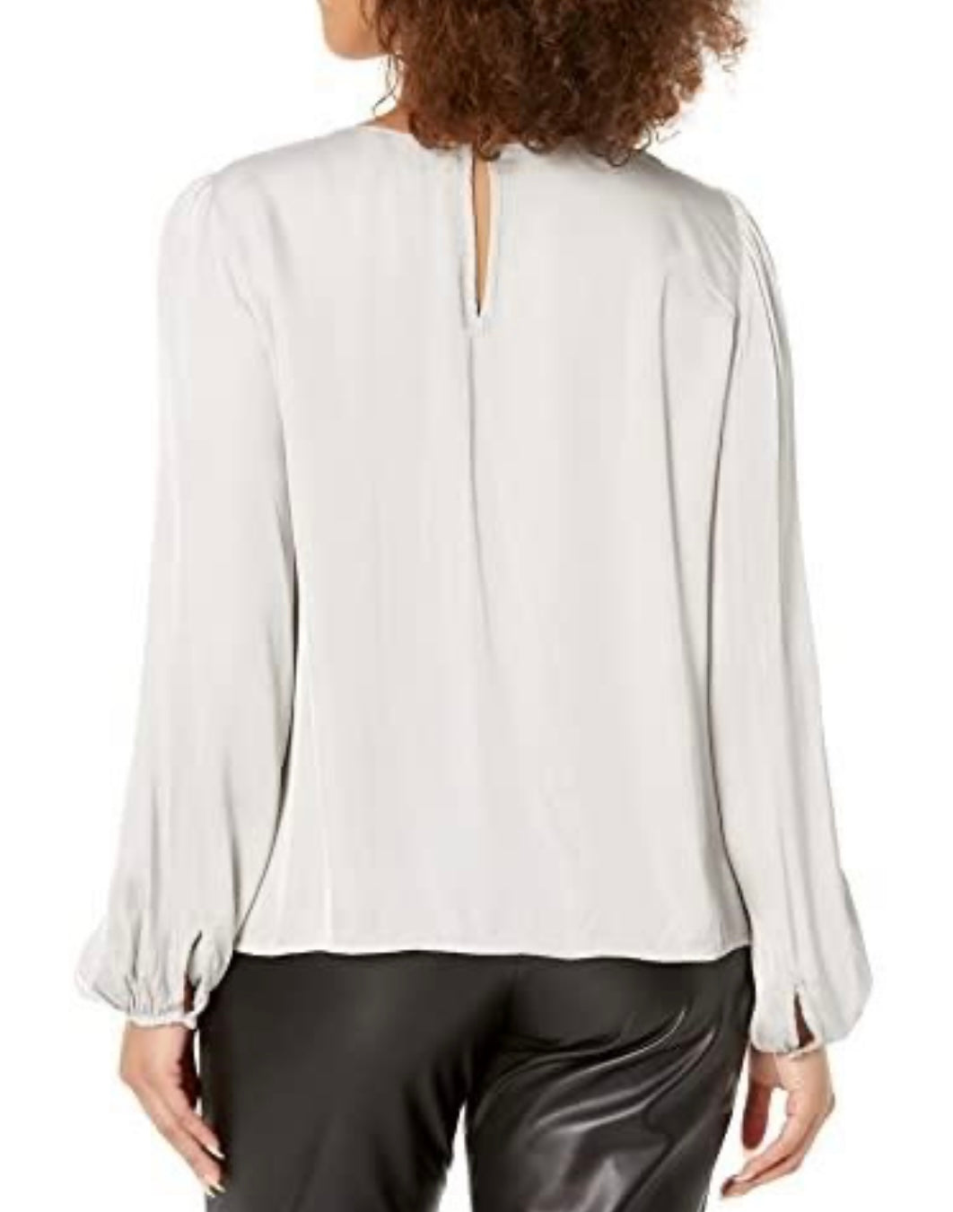 VELVET BY GRAHAM & SPENCER Women's Leila Satin Viscose Long Sleeve Blouse