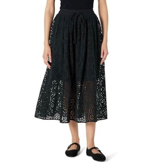 Giorgi Lace Full Skirt, Black