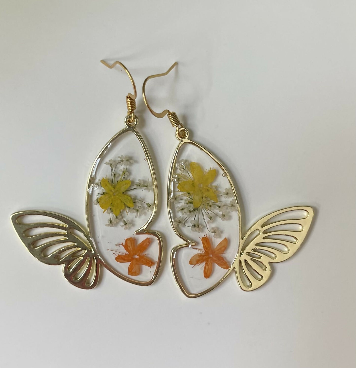 Butterfly Pressed Flower Earrings