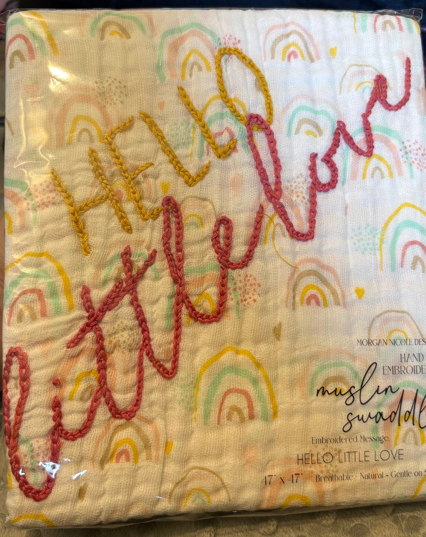 Embroidered Swaddle