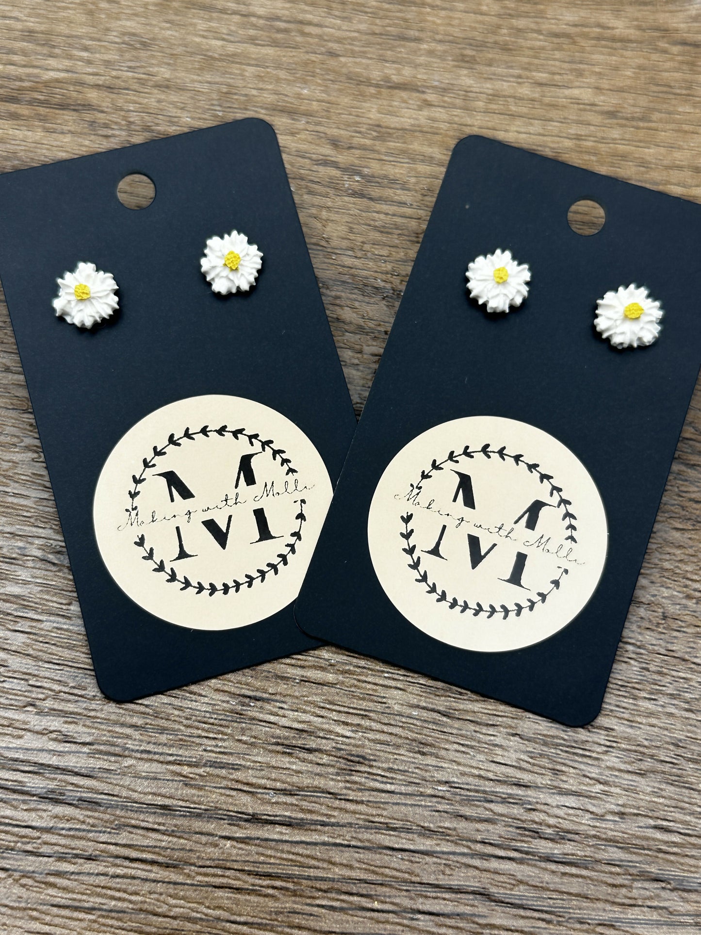 Mini Daisy Stud Polymer Clay Earrings