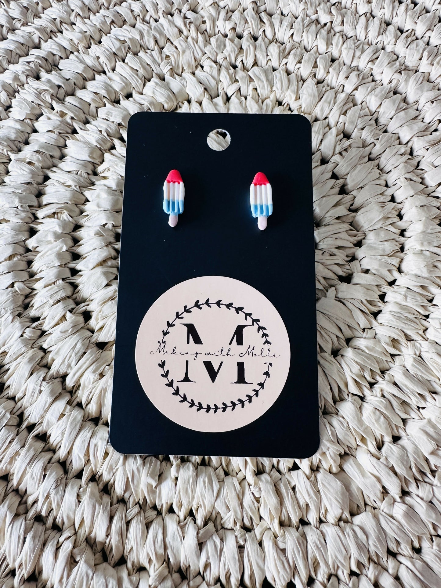 Bomb Pop Polymer Clay Earrings