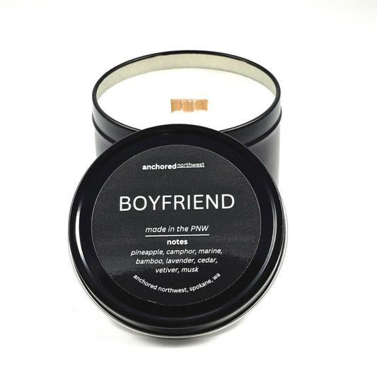 Boyfriend Travel Tin Soy Candle