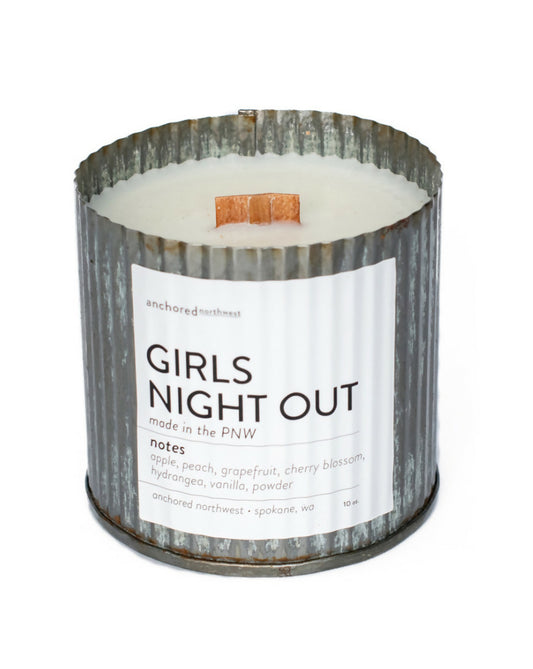 Girls Night Out Rustic Tin Soy Candle