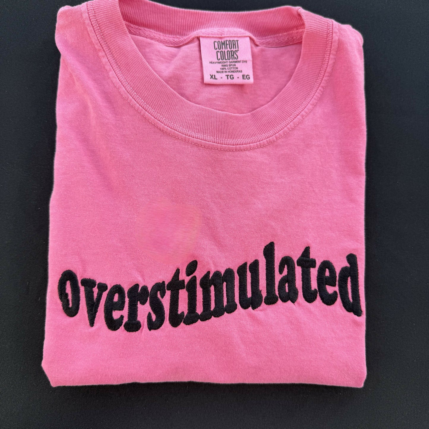 Overstimulated Embroidered T-Shirt