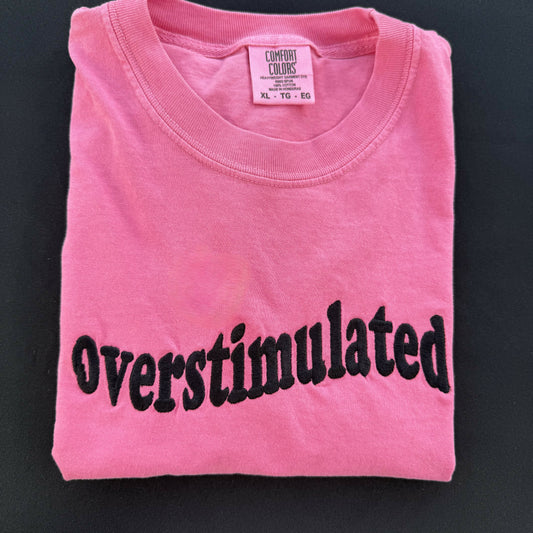 Overstimulated Embroidered T-Shirt
