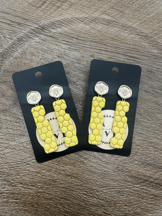Honey Polymer Clay Earrings