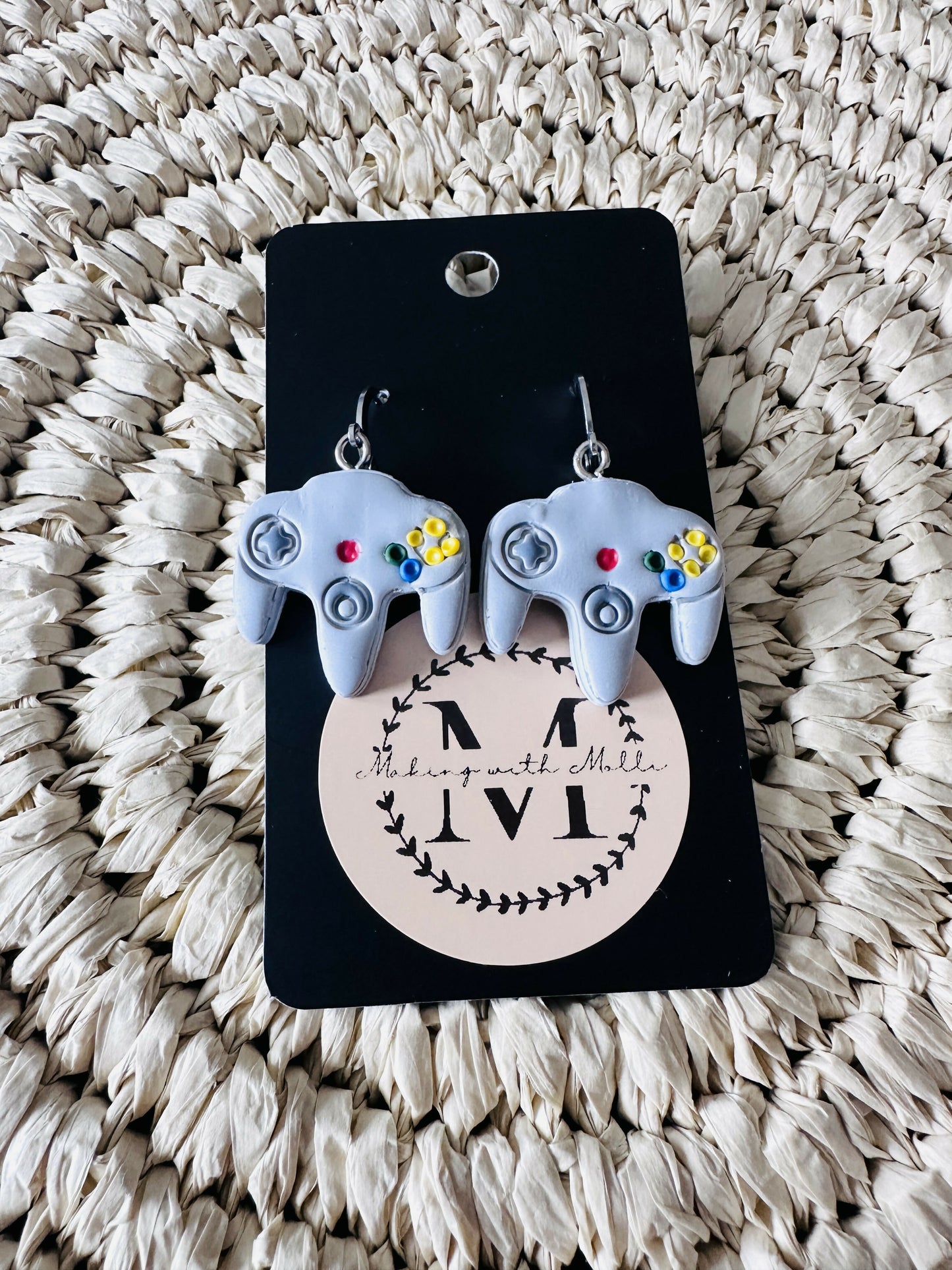 Gaming Controller Polymer Clay Earrings