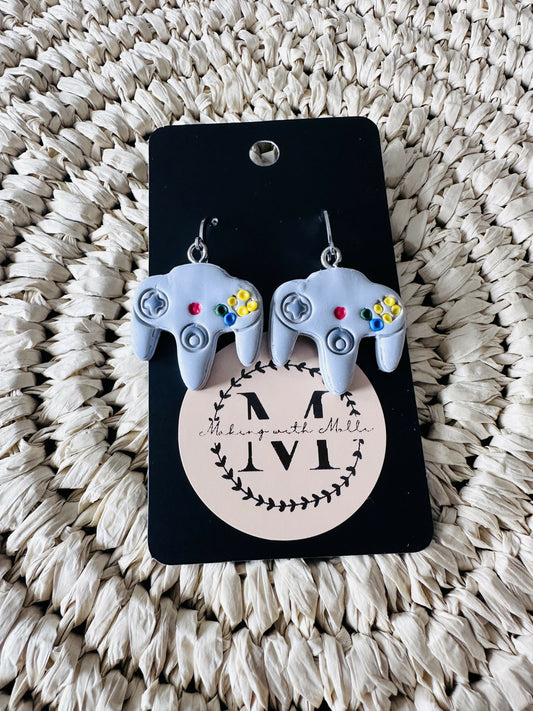 Gaming Controller Polymer Clay Earrings