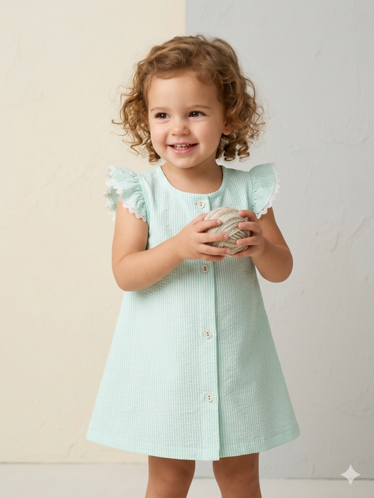 Mint Ruffle Dress