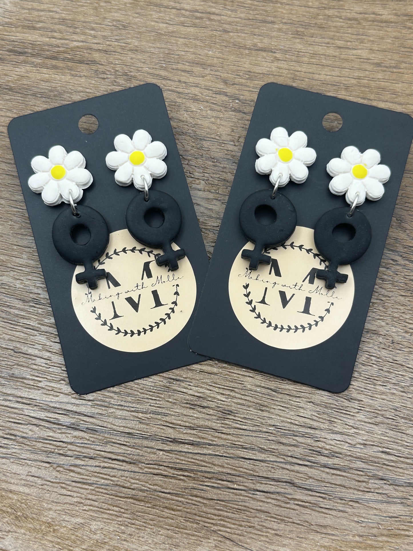 Flower Girlie Polymer Clay Earrings