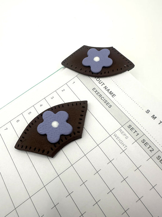 Brown & Purple Flower Corner Bookmark