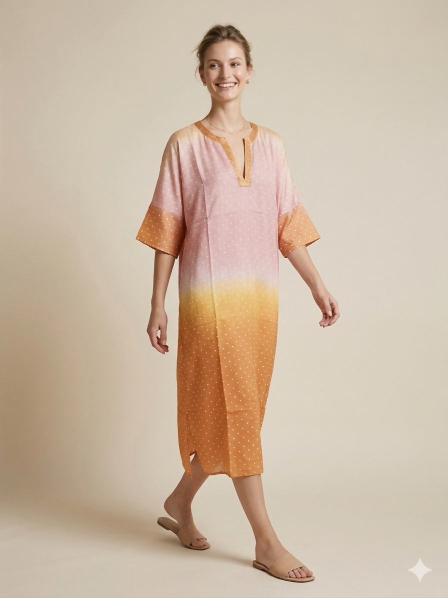 The Artisanal Ombre Silk Dress