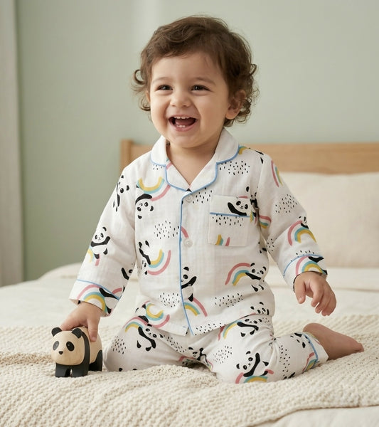 Playful Pandas & Rainbows Pajama set