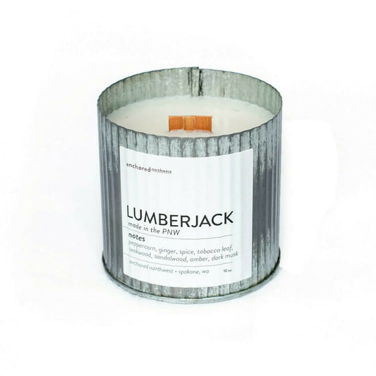 Lumberjack Rustic Tin Soy Candle