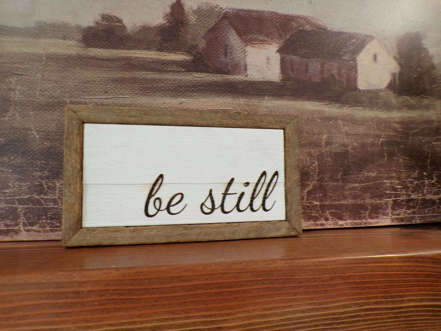 Rustic Shelf Sitter Sign