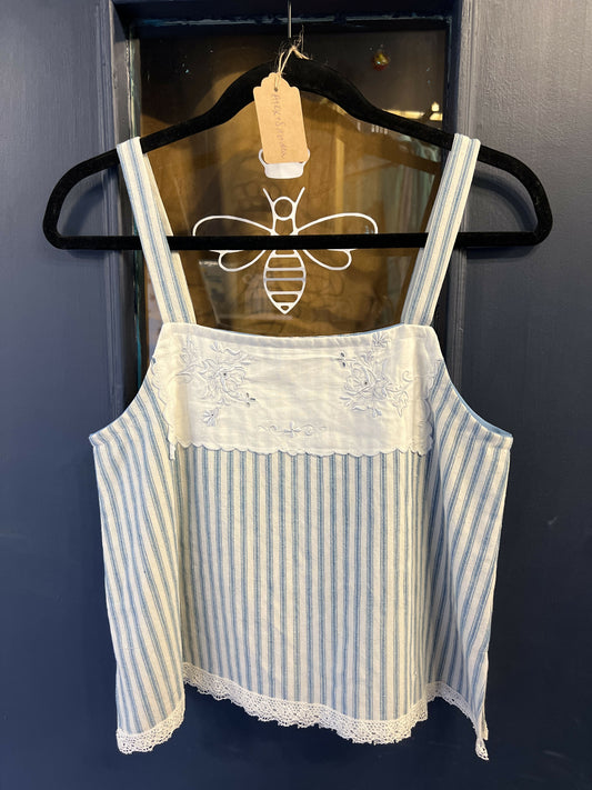Stripes Reclaimed Doily Tank