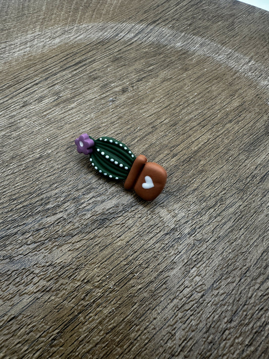 Potted Flower Cactus Pin