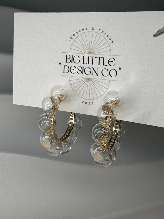 Glass Bubble Hoops - The Wilfred