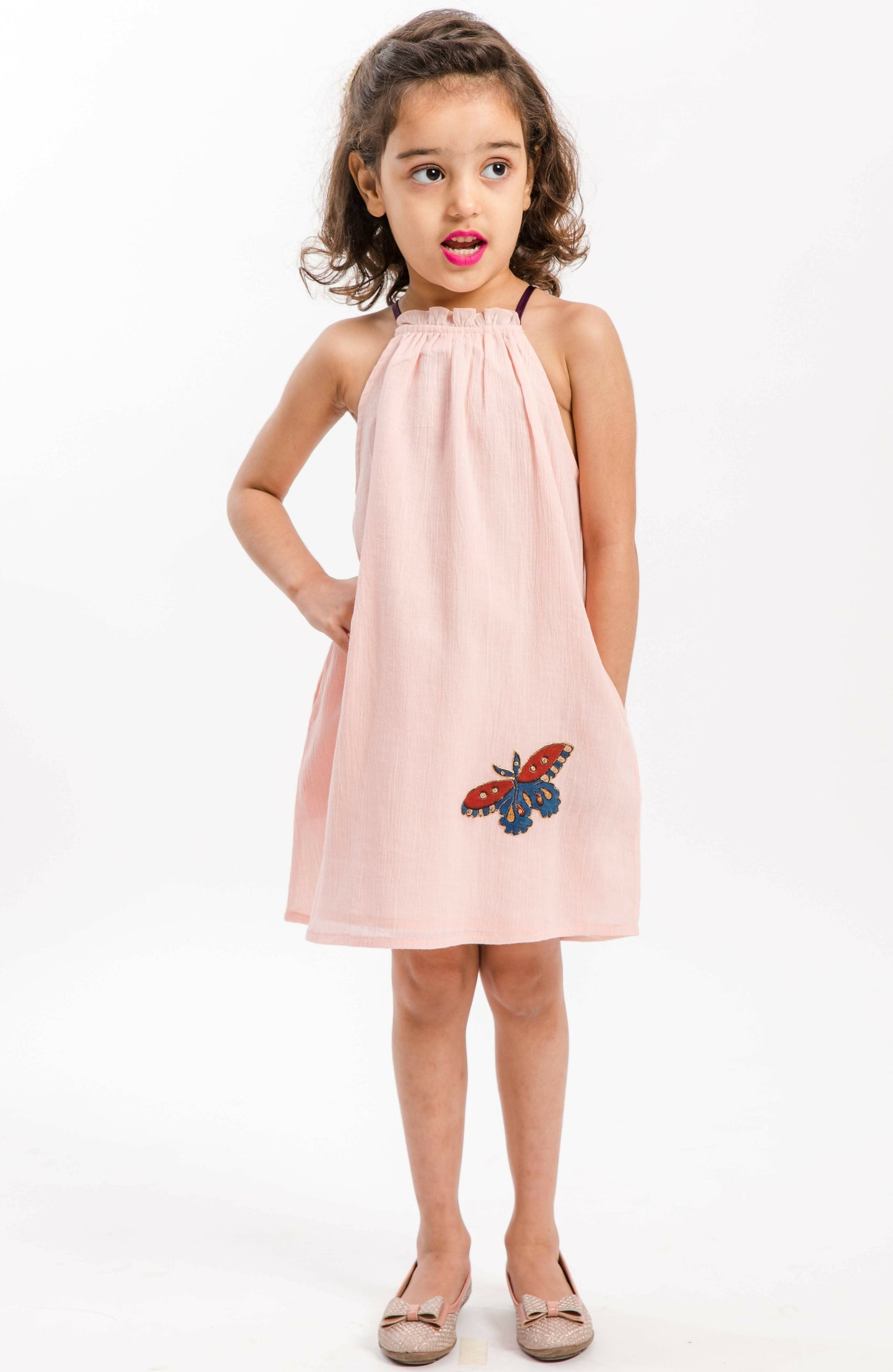 Halter Neck Dress with Pockets