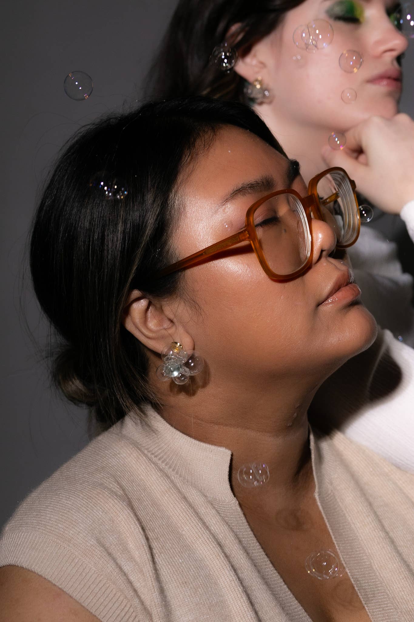 Glass Bubble Earrings (Light Blue) - The OG Otis