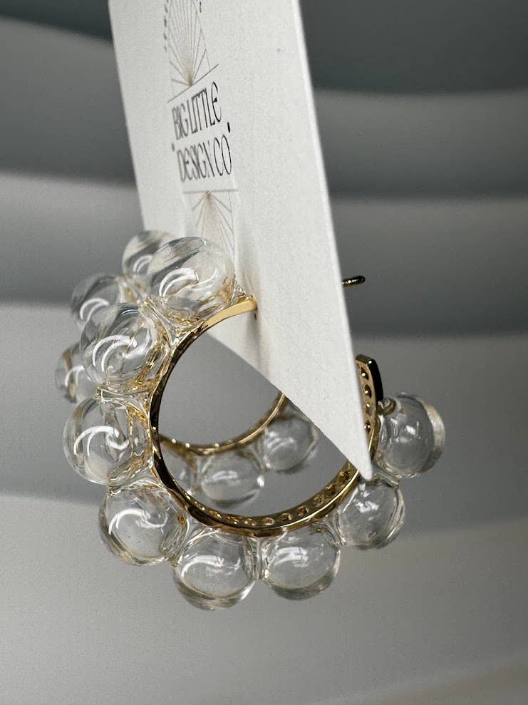 Glass Bubble Hoops - The Wilfred