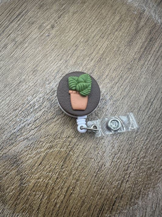 Potted Plant ID Badge Reel