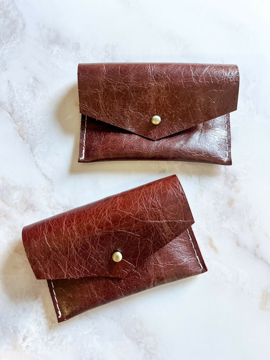 cranberry leather card carrier card wallet
