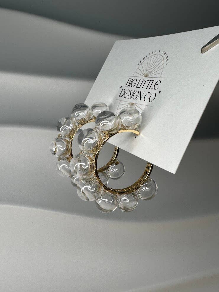 Glass Bubble Hoops - The Wilfred