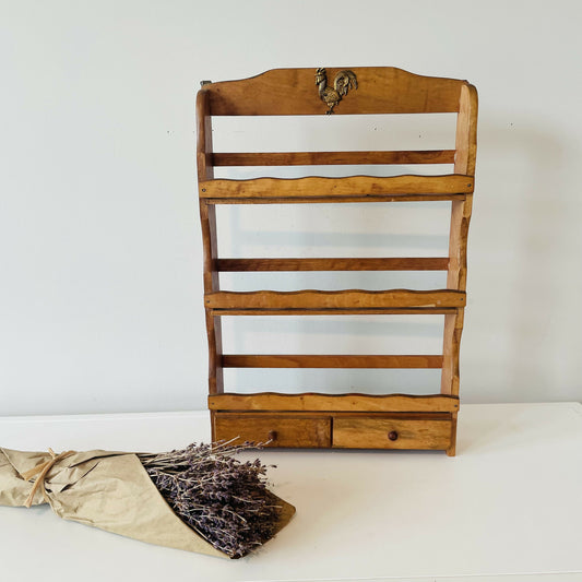 Vintage Wooden Spice Rack