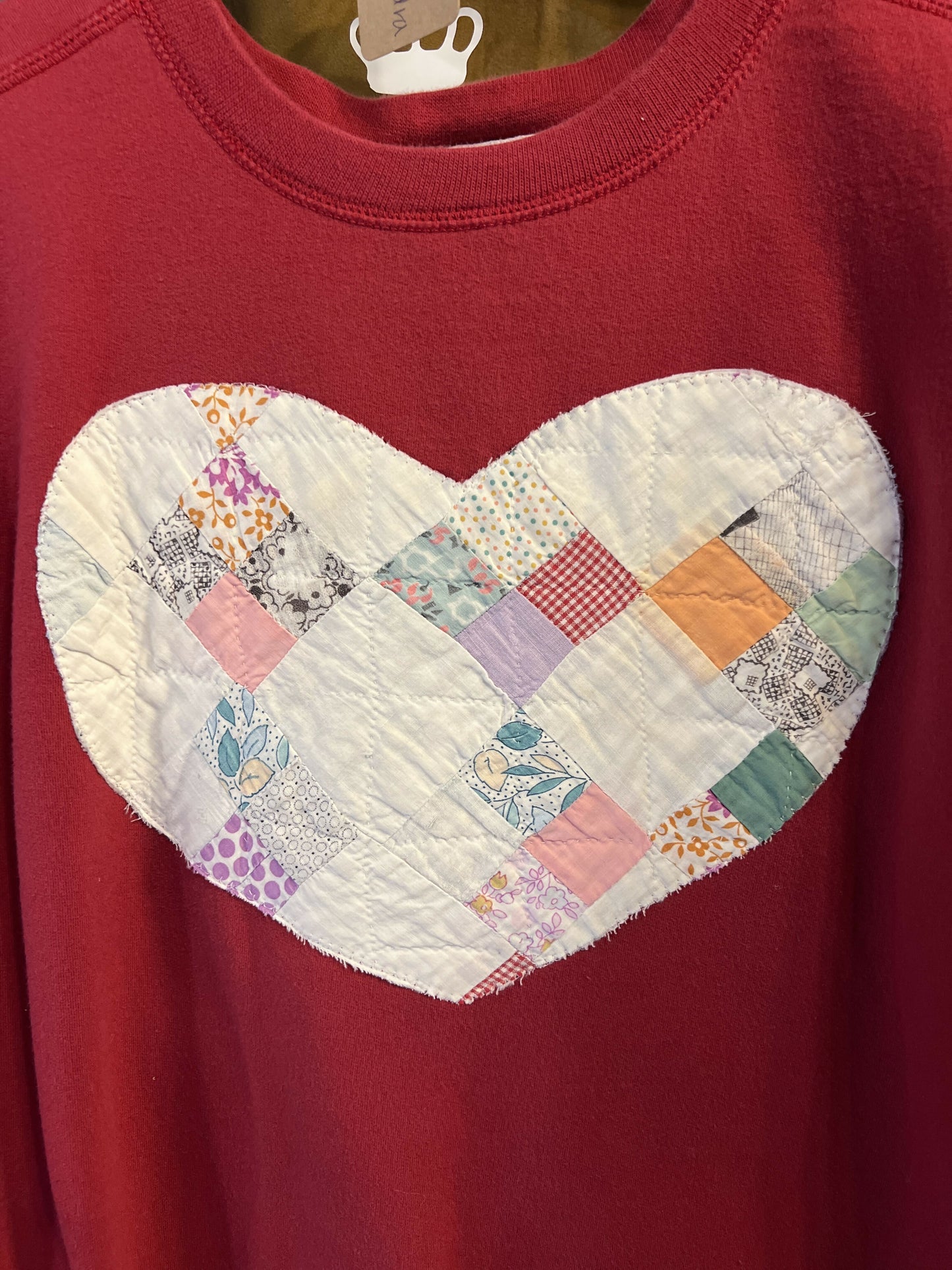 Heart Quilted Sweatshirt