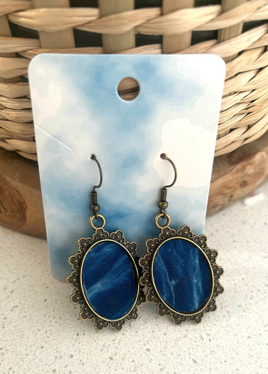 Bronze Feather Earrings