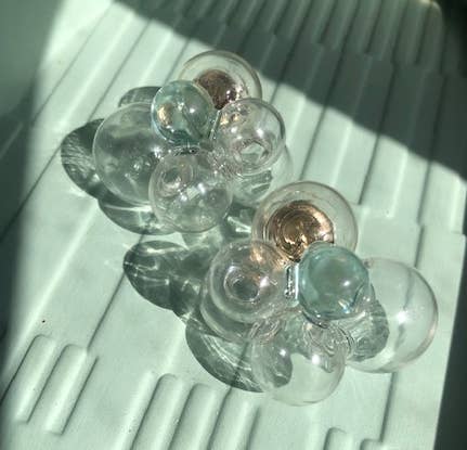 Glass Bubble Earrings (Light Blue) - The OG Otis