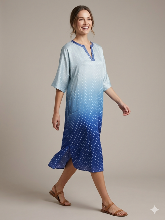 The Artisanal Ombre Silk Dress