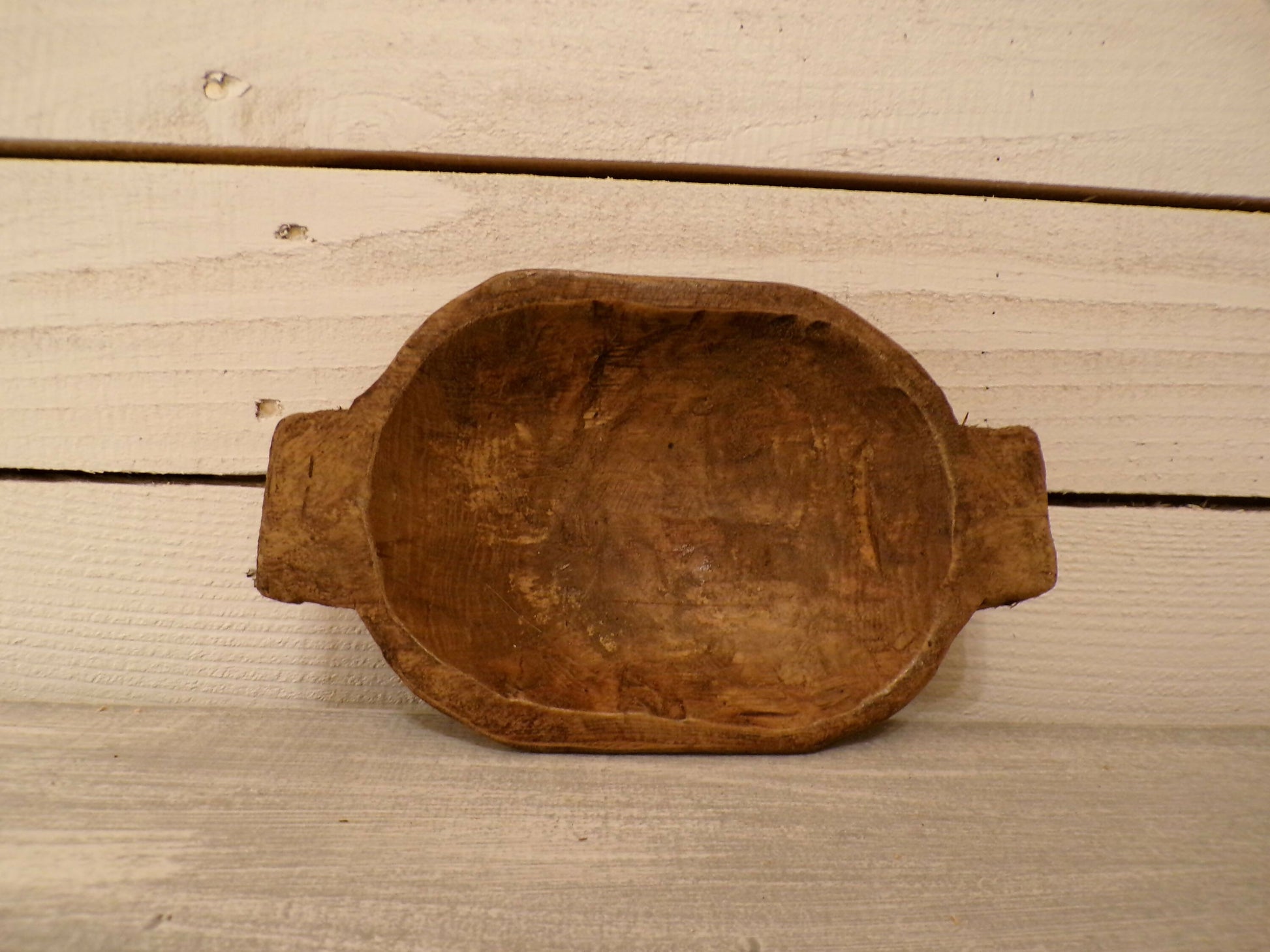 dough bowl brown with handles small size
