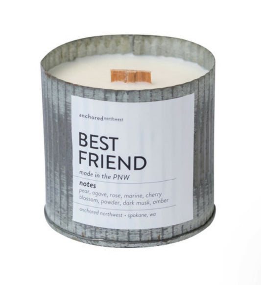 Best Friend Rustic Tin Soy Candle