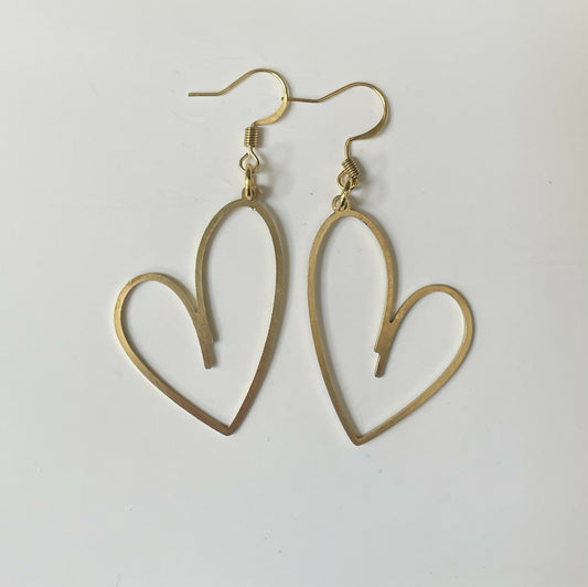 Heart Gold Earrings