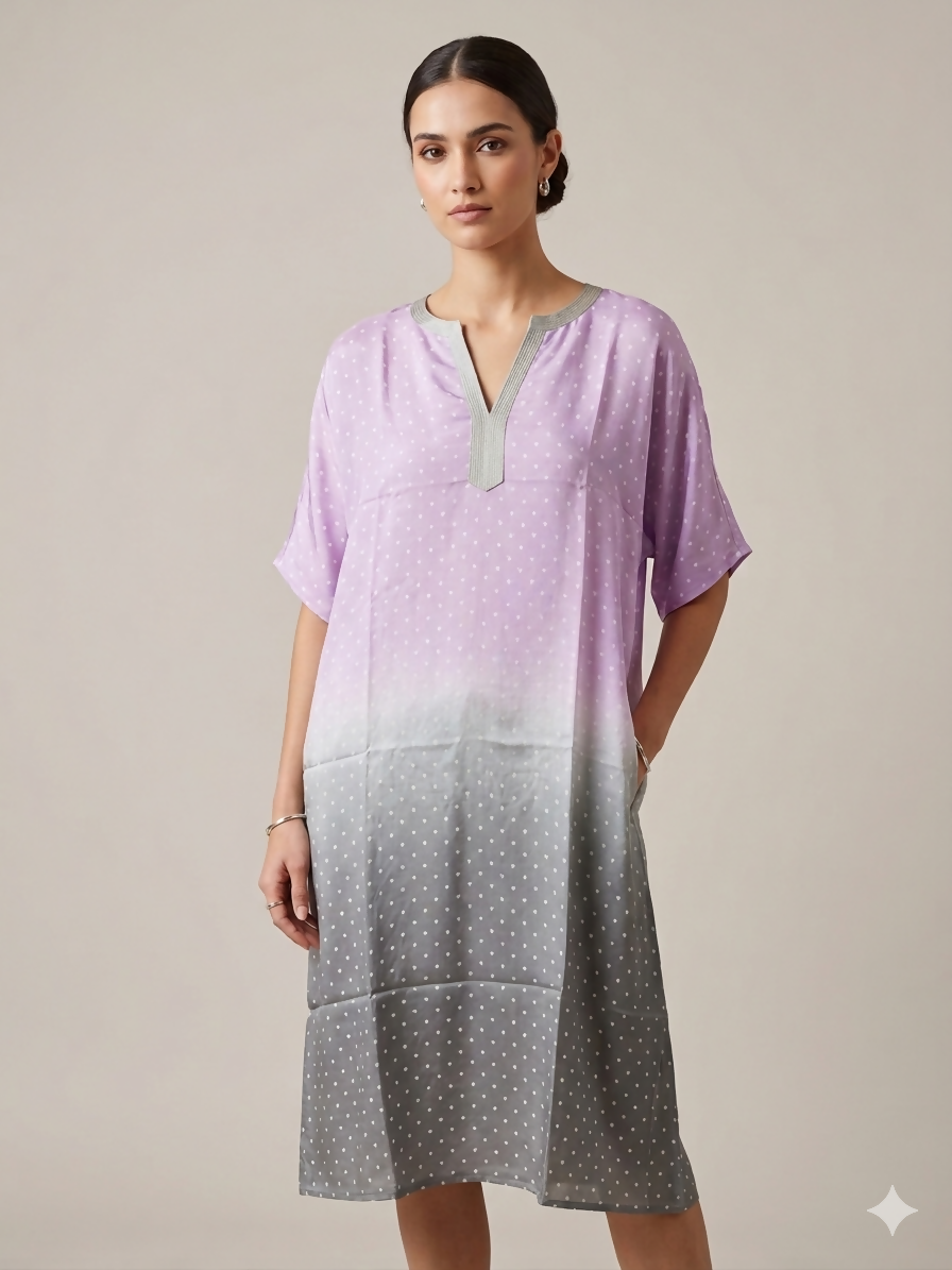 The Artisanal Ombre Silk Dress