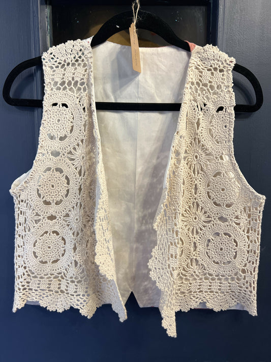 Reclaimed Crochet Quilt Vest