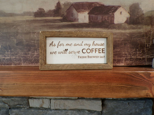 Rustic Painted Wood Shelf Sitter