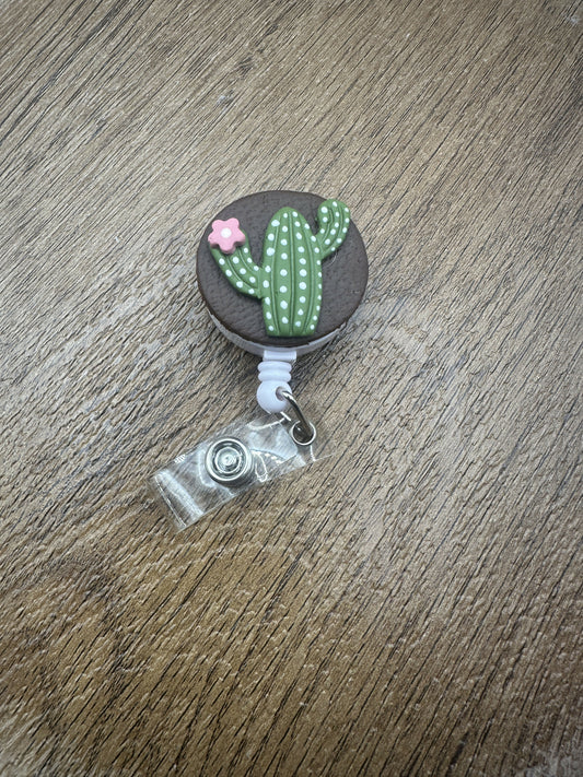 Cactus ID Badge Reel