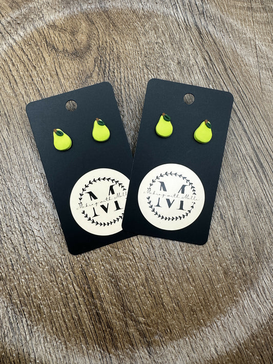 Pears Polymer Clay Earrings