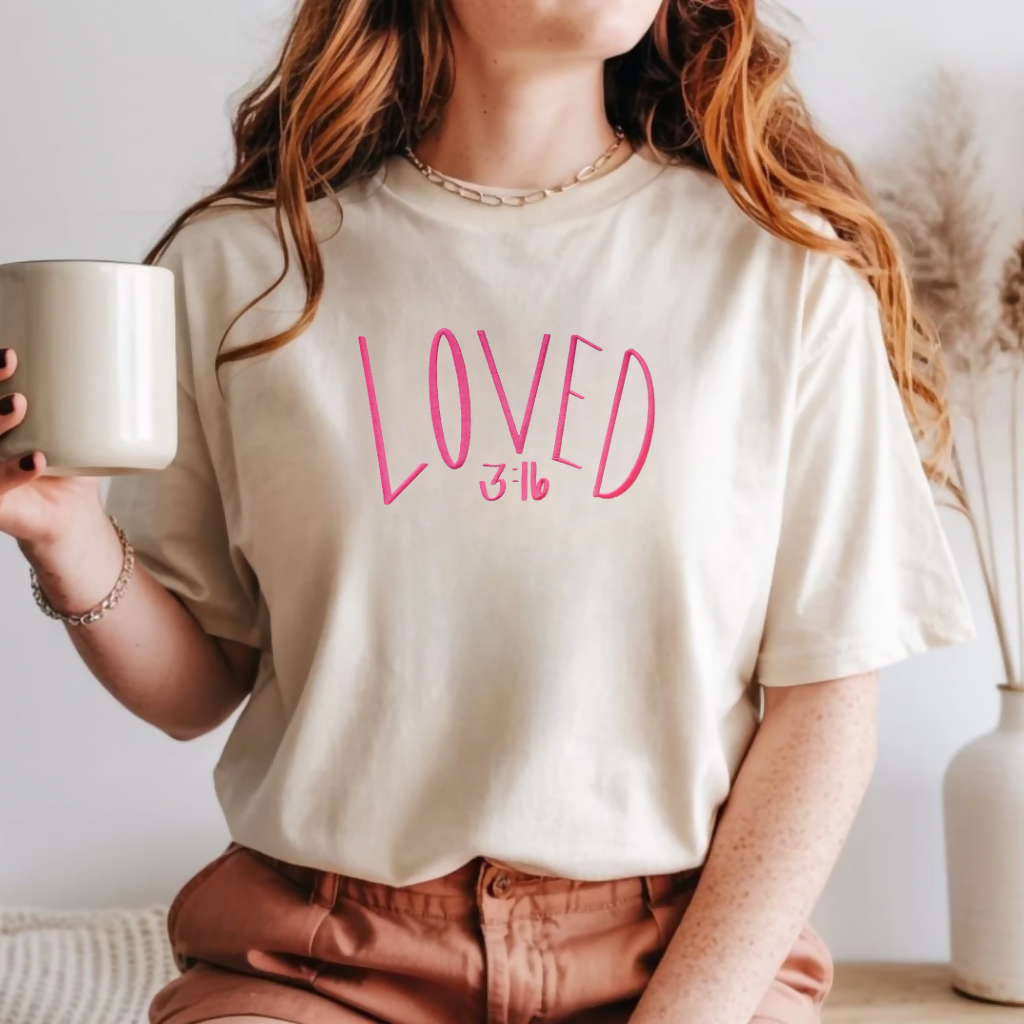 Loved 3:16 Embroidered T-Shirt